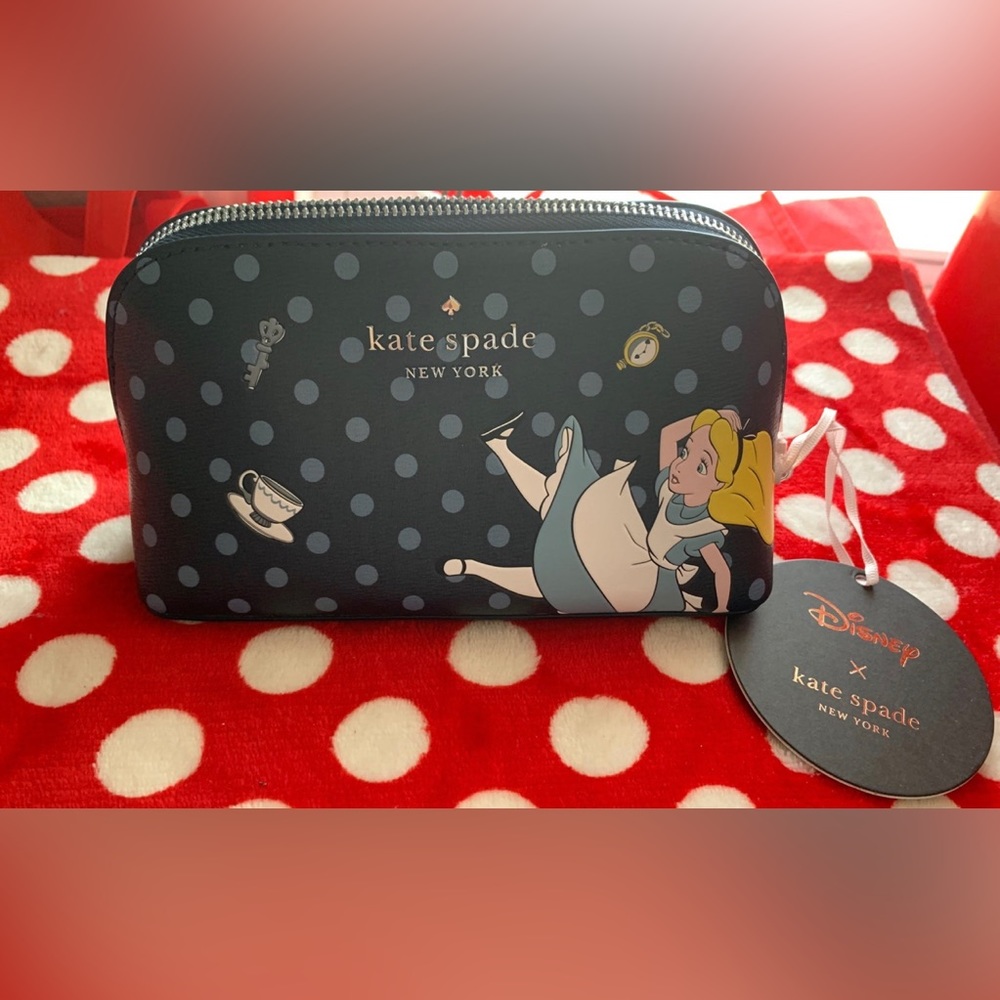 Kate spade disney x Alice in Wonderland makeup bag